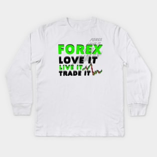 Forex Love it Live it Trade it 3D Kids Long Sleeve T-Shirt